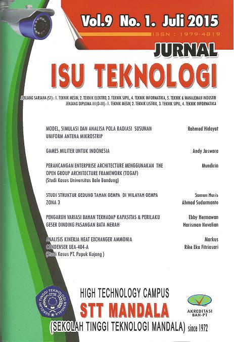 Cover Isu Teknologi Vol.9 No.1